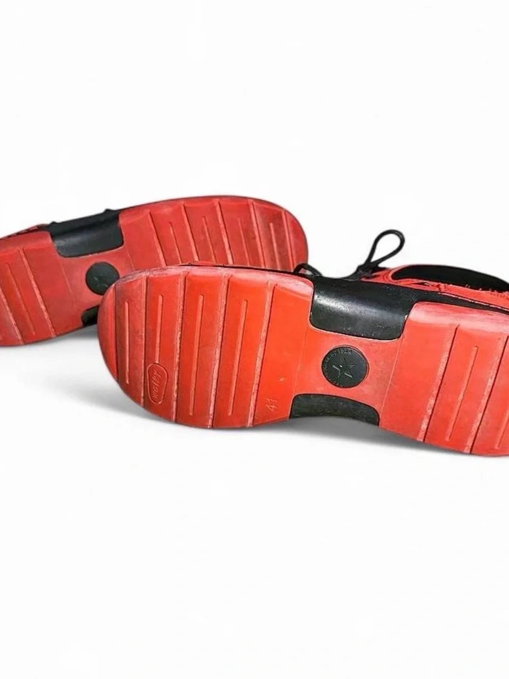 Wolky Ambient Water Resistant Red Black Leather Ankle Boots Women’s Size US 9.5
